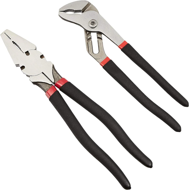 

2Pcs Linesman Pliers and Groove Joint Pliers Most Popular Combination Plier Set