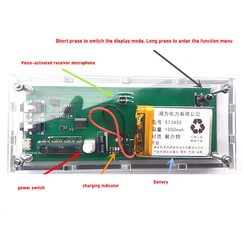 Imagem -03 - Música Spectrum Level Indicator Ritmo Luz Fio Controle de Voz Modos Display Meter Amplificador de Potência do Carro 192 Led