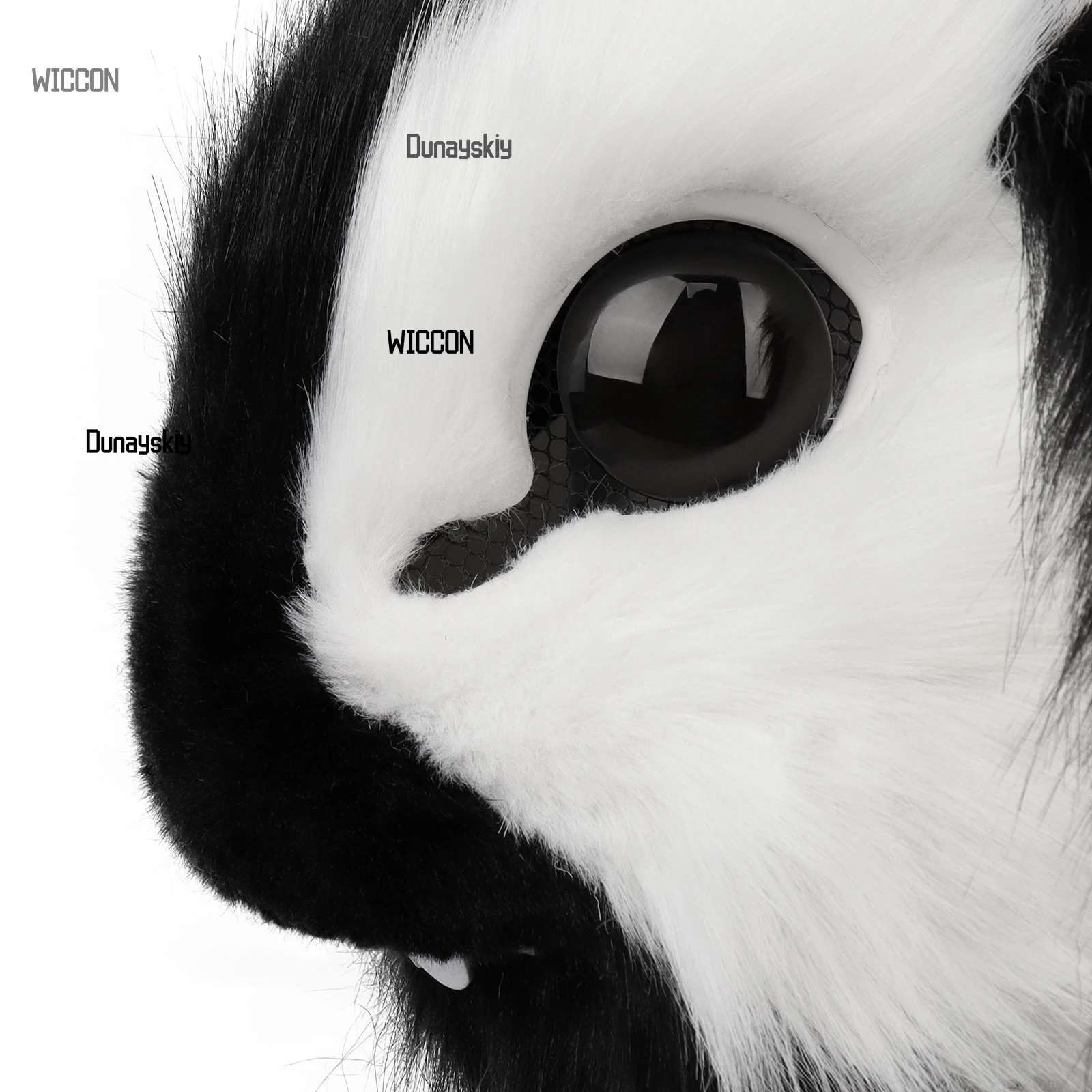 فروي رأس أرنب قطيفة مع آذان متدلية kawaii Jirai Kei أزياء تنكرية عالية الجودة ملحقات حفلات الهالوين