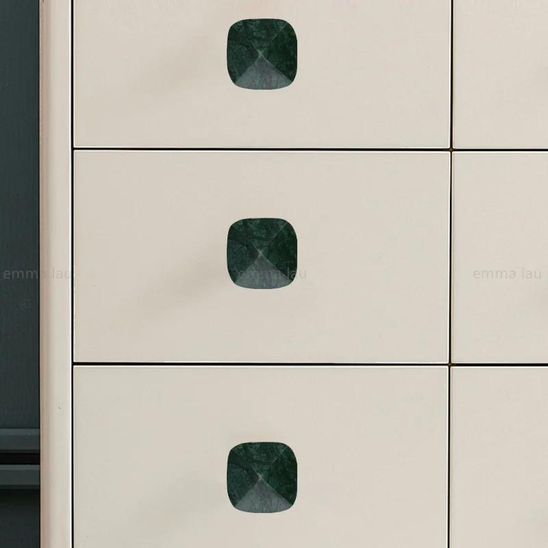Natürliche Marmor Schrank Tür Griff Sechseckigen Kegel Platz Schublade Knopf Messing Griffe Für Küche Wein Kleiderschrank Schrank Zieht Diy