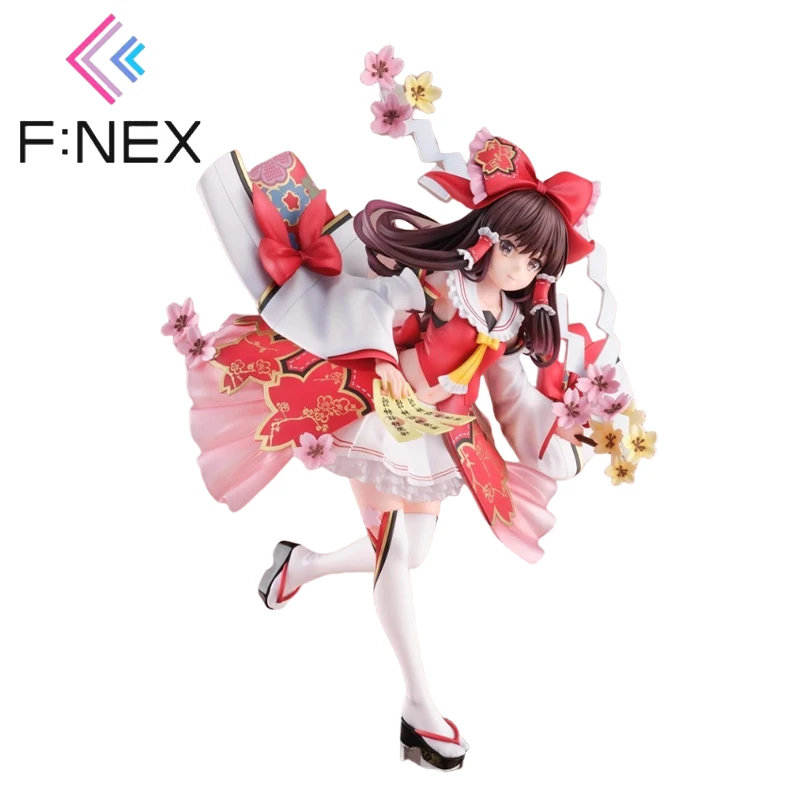 Genuine Original F:NEX Oriental Project Hakurei Reimu Action Anime Figure Collectible Model Dolls Statuette Ornament Toy Gifts