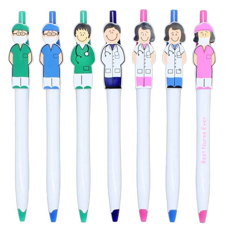 14Pcs Doctor Nurse Ballpoint Pen with Pen Clip, Retractable Ballpoint Pen 1.0MM Tip Smooth to Write for Doctor Nurse