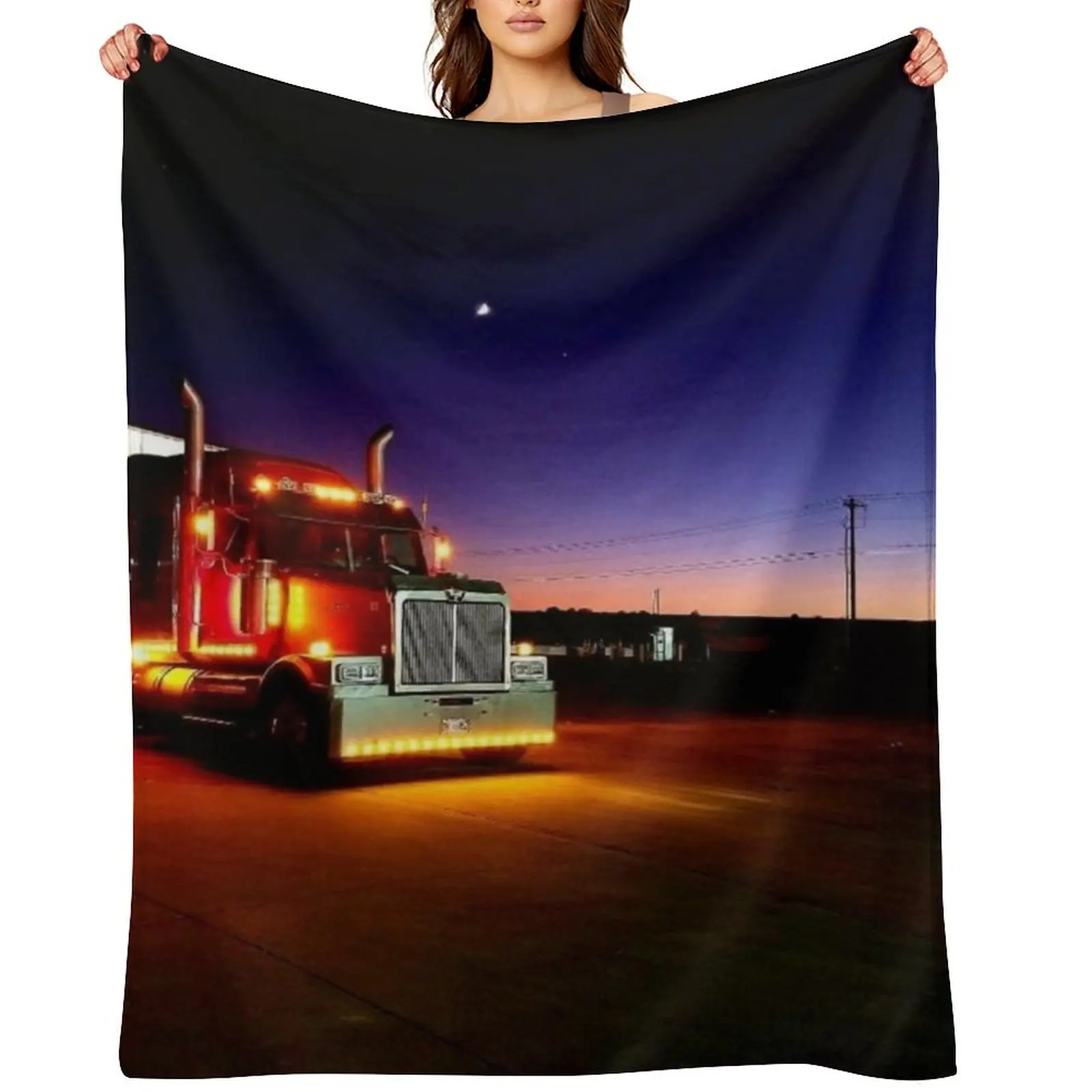 

Chris's Western Star Big Rig Throw Blanket Thins Blankets Sofas Of Decoration Beach Travel Blankets