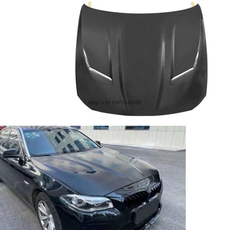 

Real Carbon Fiber Front Hood F10 Front Hood CS Style for 5 Series F10 2011-2017 F10 Front Hood