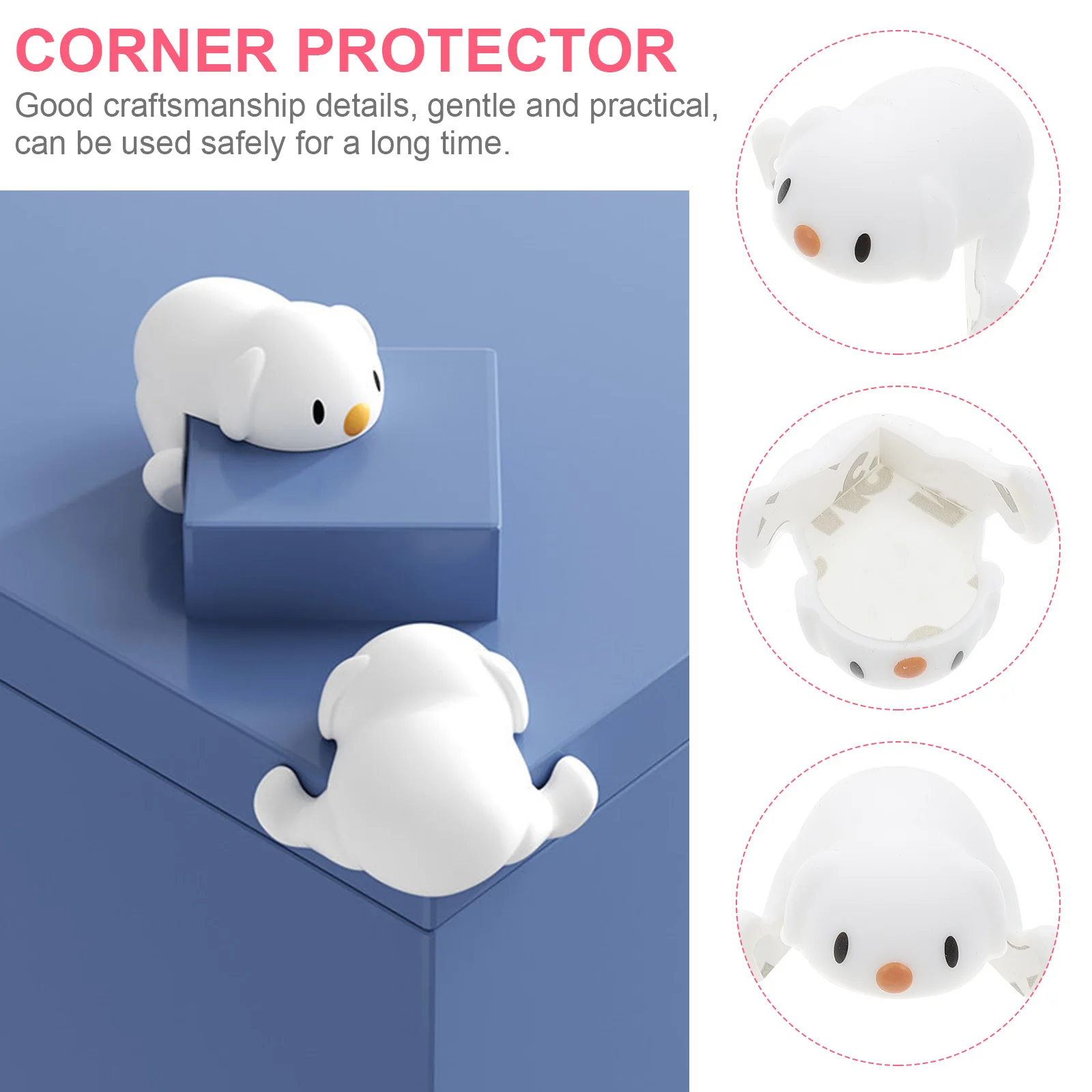 4Pcs Kids Protective Cartoon Dog Corner Guards Table Furniture Guard Safety Bumper Baby Proofing Anti Collision Cover