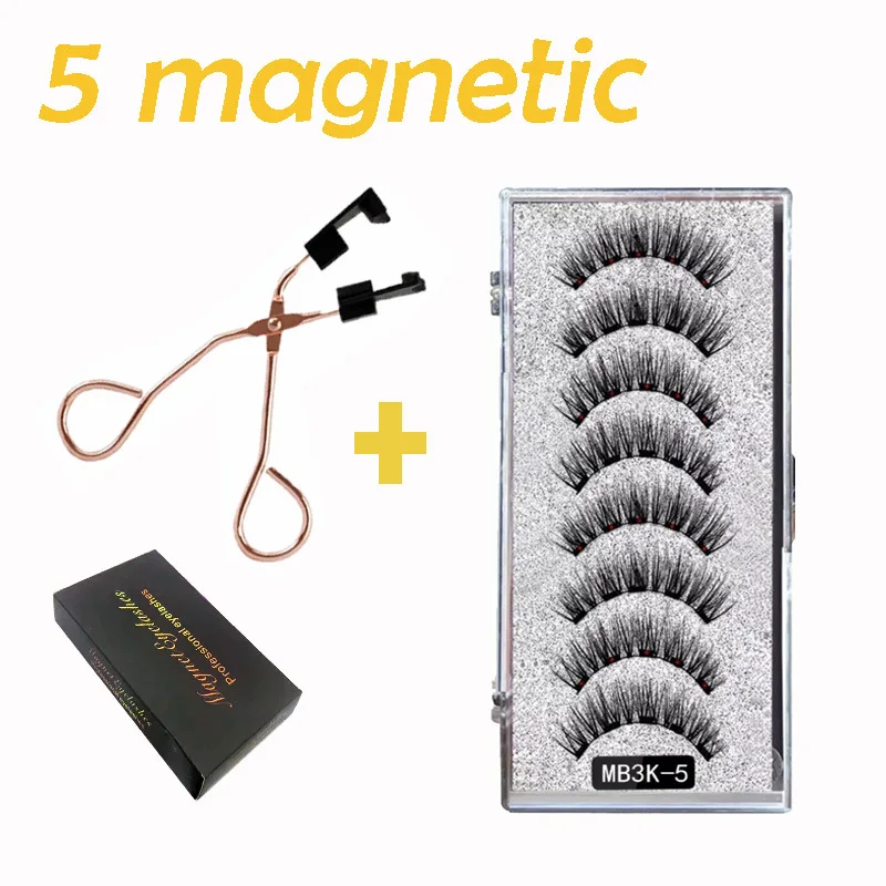 8pcs/1 pair 5Magnetic 3D False Eyelashes MBK Magnetic Eyelashes Fox-style natural eyelashes Magnetic Eyelashes