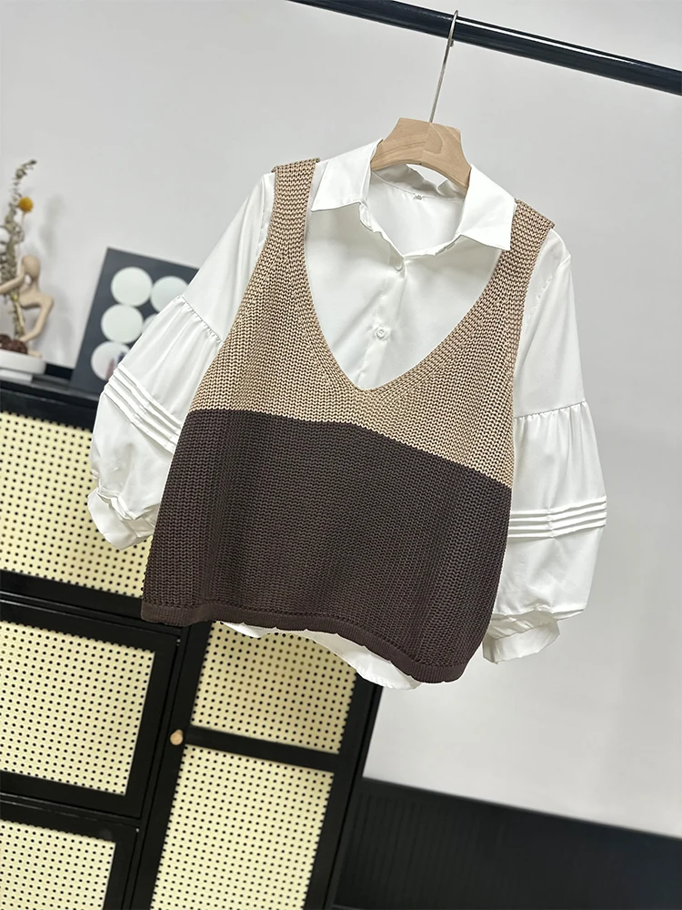 

High Quality Slimming Cotton Knitted Chinese Style New Vest for Women's Outerwear Autumn and Winter Loose Sweater