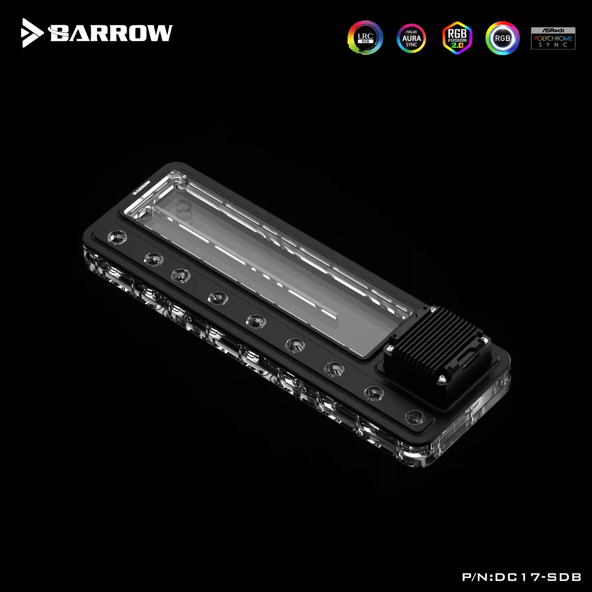 Imagem -03 - Barrow Aio Bomba Reservatório Bomba Integrada Tanque de Água 17w Placa Distro Universal para pc Computador Sistema de Refrigeração de Água Constructio