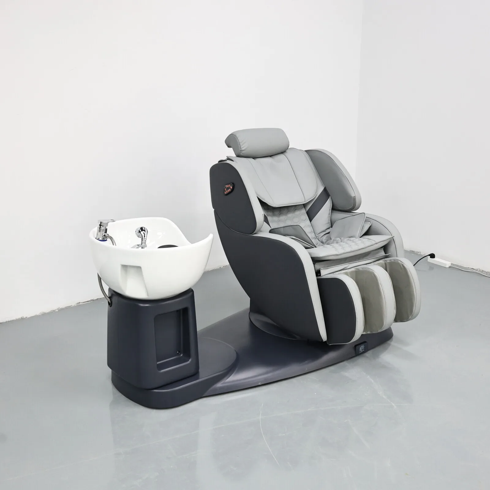 Electric Massage Shampoo Chair with Ceramic Basin Reclining Hair Washing Bed for Salon Barbershop Beauty Spa Equipment