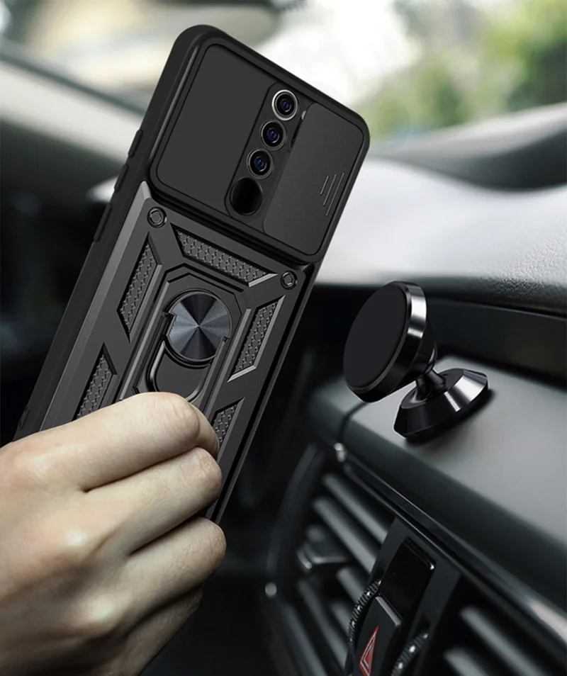 Shockproof Armor Case For Xiaomi Redmi Note8 Pro Car Holder Phone Cover For Redmi Note 8 Camera Lens Protection Fundas