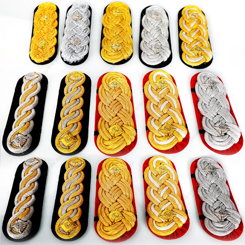 Épaulettes de sécurité, sangle en étoile en métal, décor de vêtements, uniforme de sécurité, accessoires de planche d'épaule, Badges à nœud, 1 paire