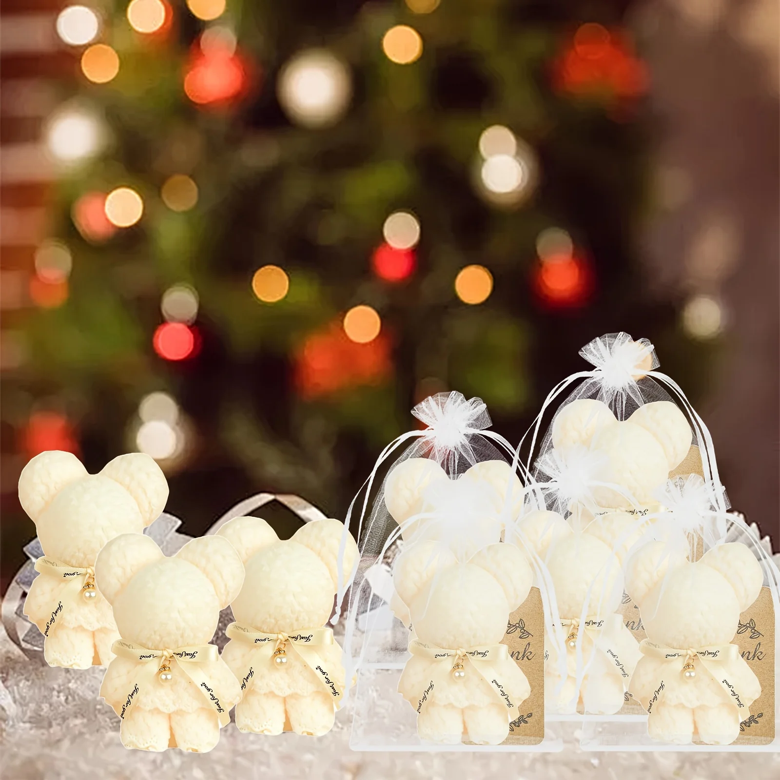 36 Stück/12 Sets Bärenförmiges Handtuch-Grußkarten-Geschenkset für Hochzeitsgeschenke, Brautparty, Taufe – Detail 2