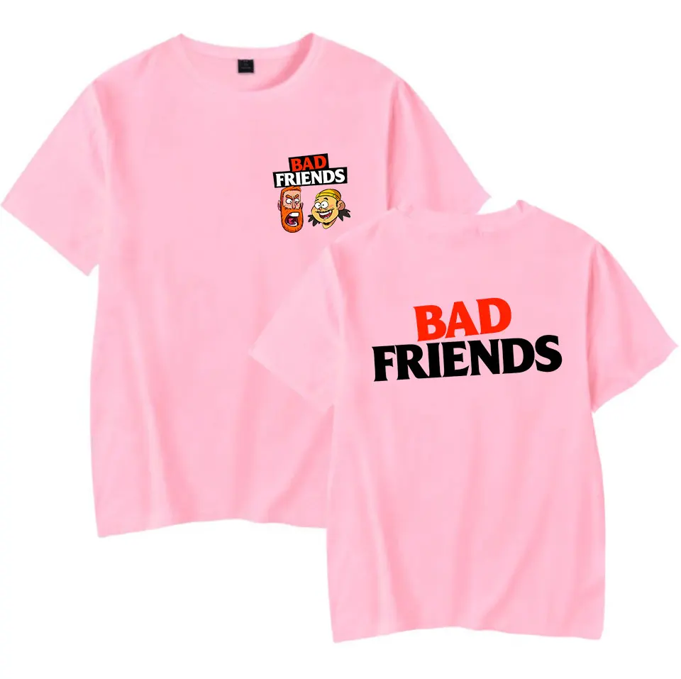 تي شيرت أندرو سانتينو باد فريندز ميرش برقبة دائرية وأكمام قصيرة للجنسين، قمصان صيفية عصرية