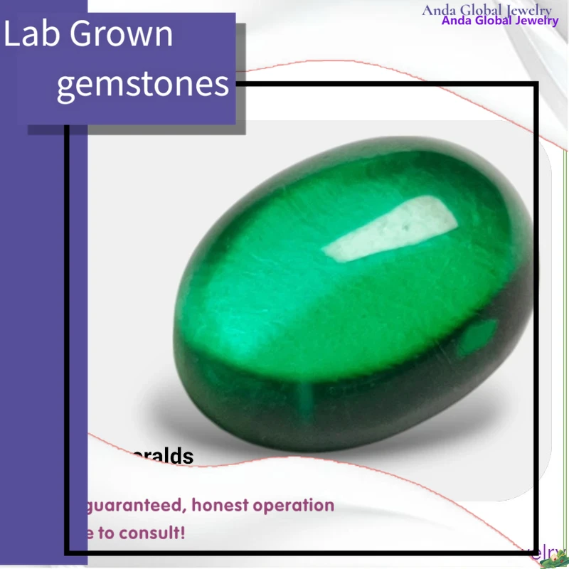 

S-Lab выращенные изумруды изумбийских изумрудов овальной огранки, гидротермальная гладкая поверхность, резка для установки ювелирных изделий и индивидуального дизайна, выбор, отчет AGL