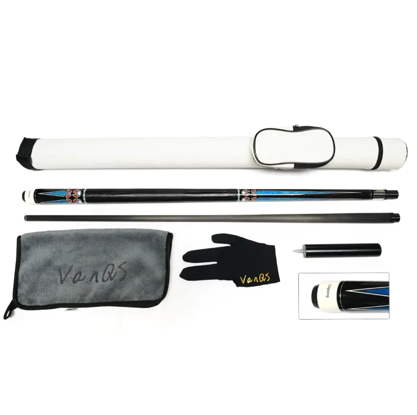 Superior Carbon Fiber 58inch Nine-ball Pool Cue Stick and Billiard Cue Bag Gift Set Kit