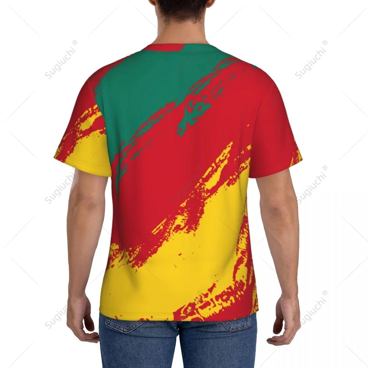 Custom Name Nunber Cameroon Flag Color Men Tight Sports T-shirt Women Tees jersey For Soccer Football Fans