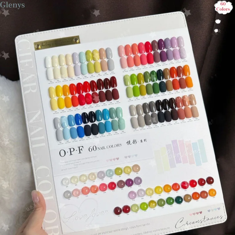 Glenys 60 couleurs vernis à ongles gel net rouge populaire gel d'immersion couleur correspondant carte nail shop essentiel nail art vernis ensemble