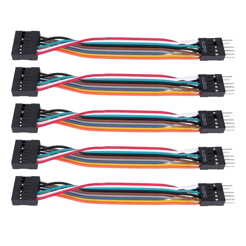 Suitable For Lenovo Adapter Cable HD AUDIO Audio Cable For Lenovo Motherboard To Ordinary Chassis Adapter Cable, 5Pcs