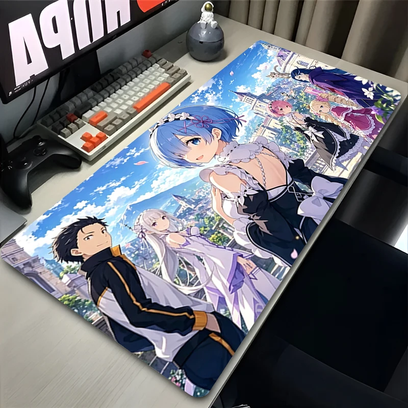 Large Mouse Pad R-Re Zero Rem - Esports Gaming Keyboard ulasan dan harga