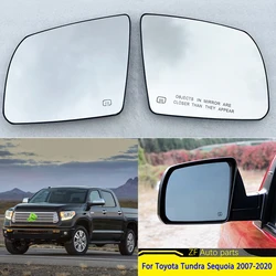 Heated Auto Side Mirror Glass for Toyota Tundra Sequoia 2007-2020 rearview replace left right 2008 2010 2012 2014 2016 2018