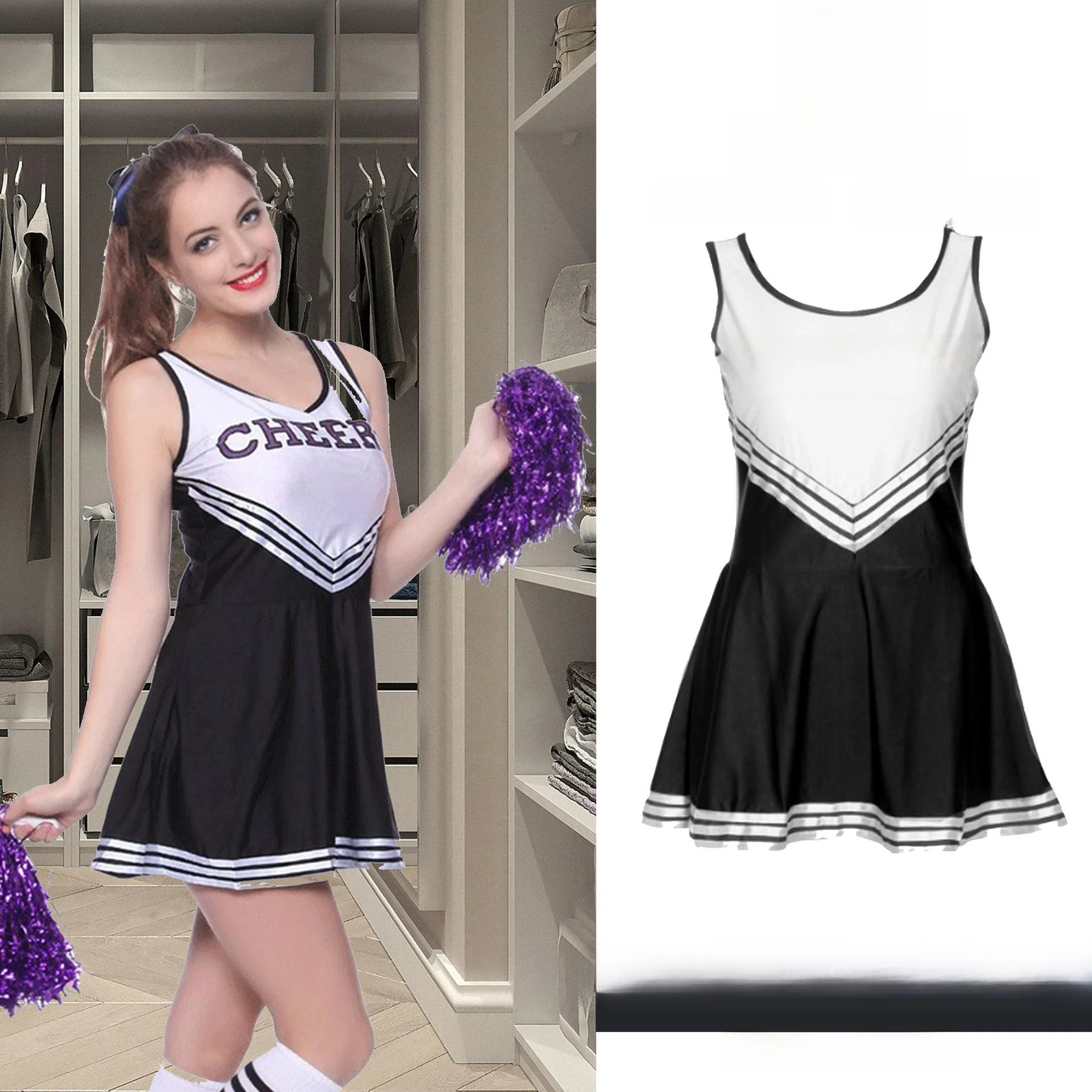 

New Women's Cheerleading orms Stage Performance Outfits for Sports Events up Dance ows Traditional Chinese Costume