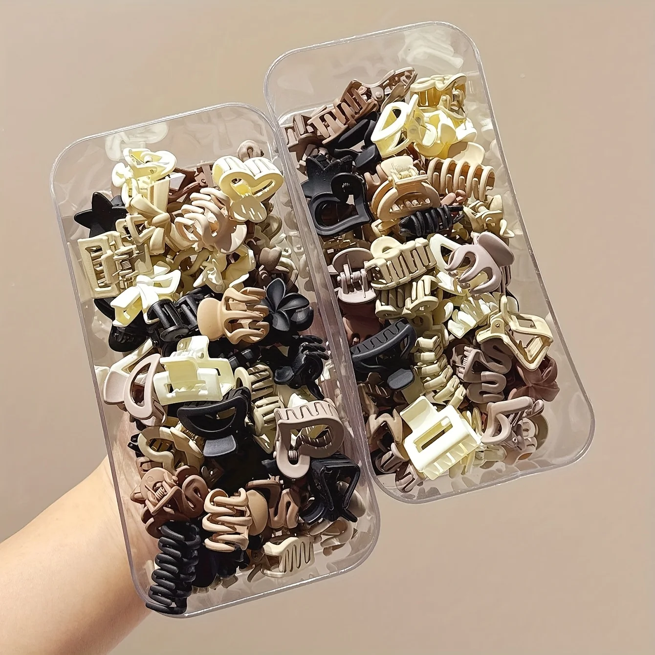 Heißer Verkauf: Braunes Mini-Haarklammern-Set – Sortierte Kaffeefarben, kleine Haarspangen für Mädchen, zum Abteilen & Stylen, dekorative Accessoires – Detail 10