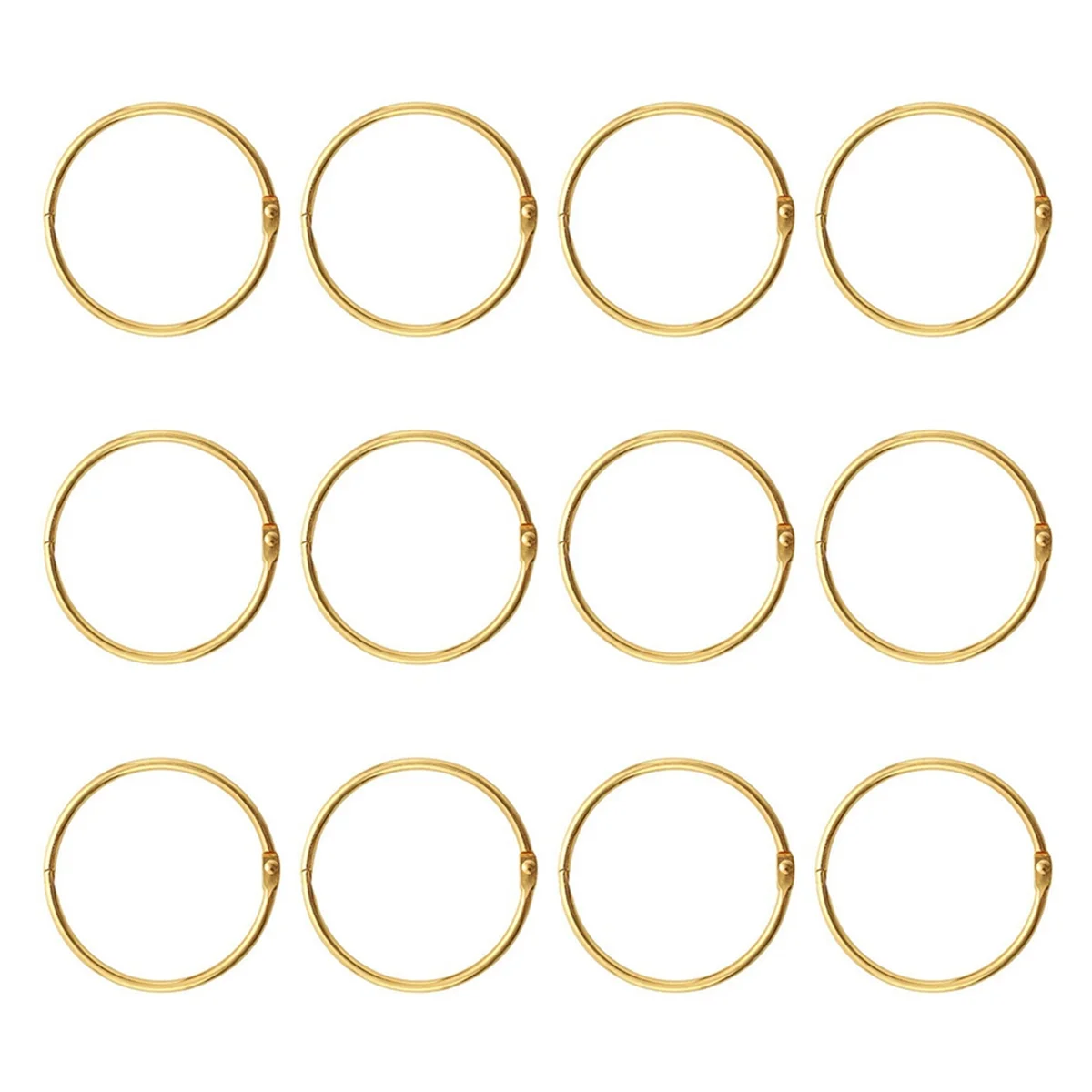 

Shower Curtain Rings, Hooks Shower Curtain Rings Rust Proof, Anti-Drop Round Shower Rings for Curtain,Gold