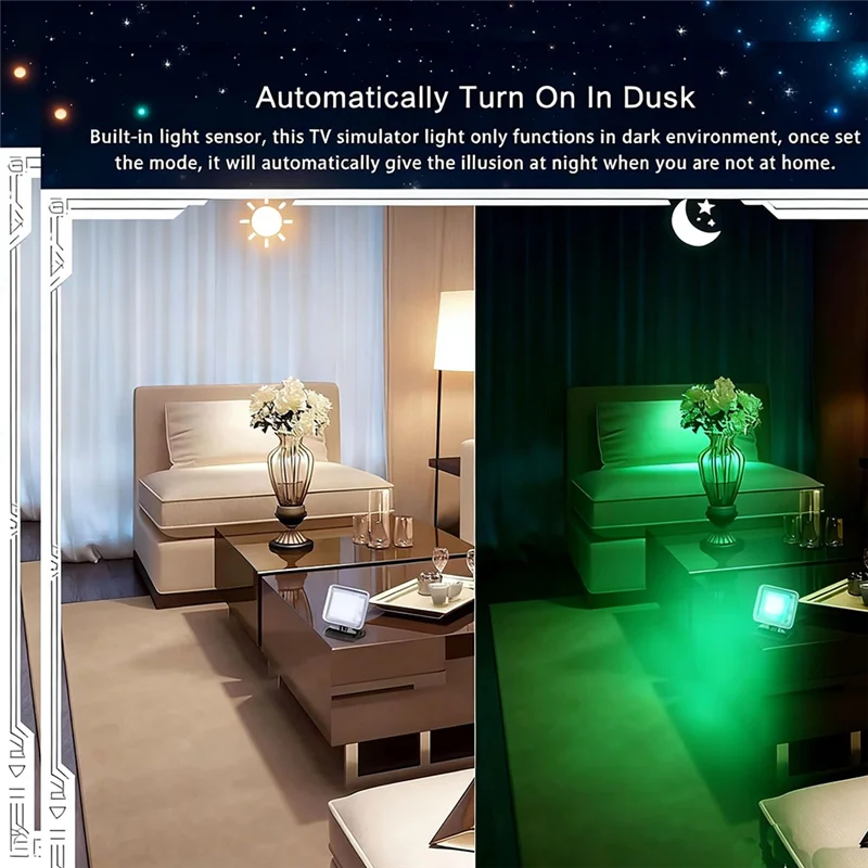 JABS-LED Luce deterrente per la sicurezza domestica-Simulatore di luce, timer e sensore Protezione antifurto per la tua casa all'avanguardia