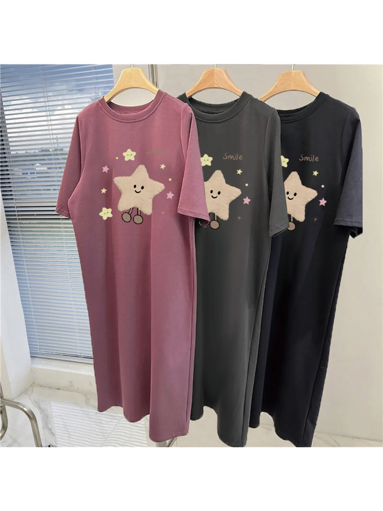 تي شيرت كسول بأكمام قصيرة للصيف، تنورة طويلة للركبة غير رسمية، ملابس نسائية كبيرة الحجم