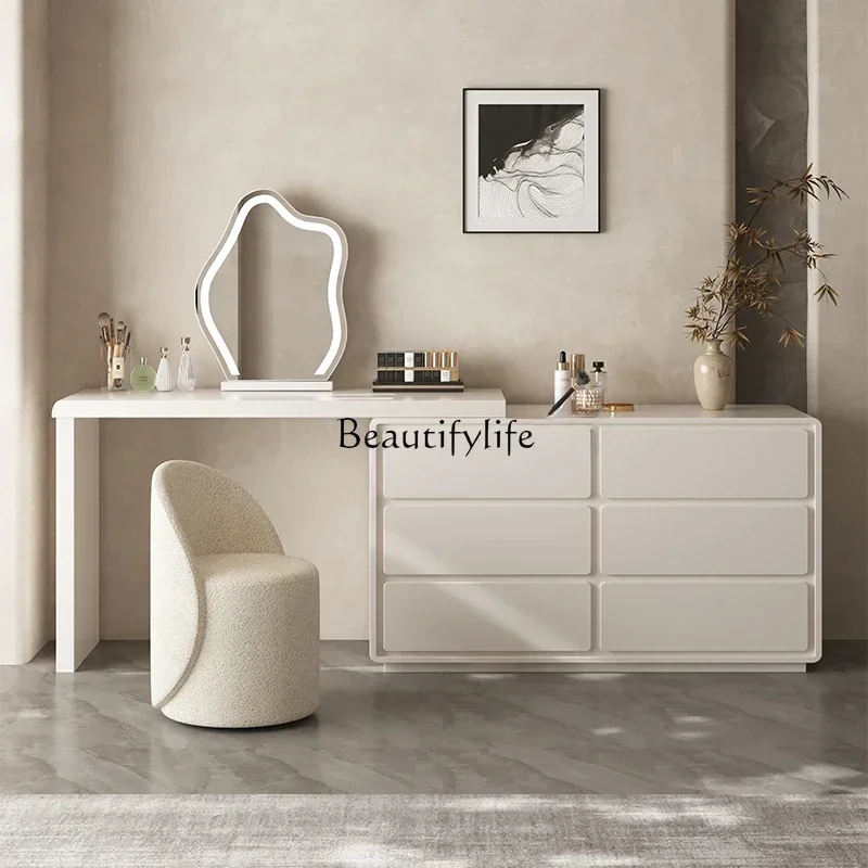 

FG10*Dresser Douhui Cabinet Integrated Solid Wood Simple Modern Corner Paint Makeup Table