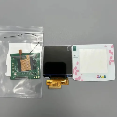 Tamaño original Nueva pantalla LCD de alto brillo GBC IPS 2,45 para Nintendo Gameboy Color GBC LCD. No es necesario cortar la carcasa