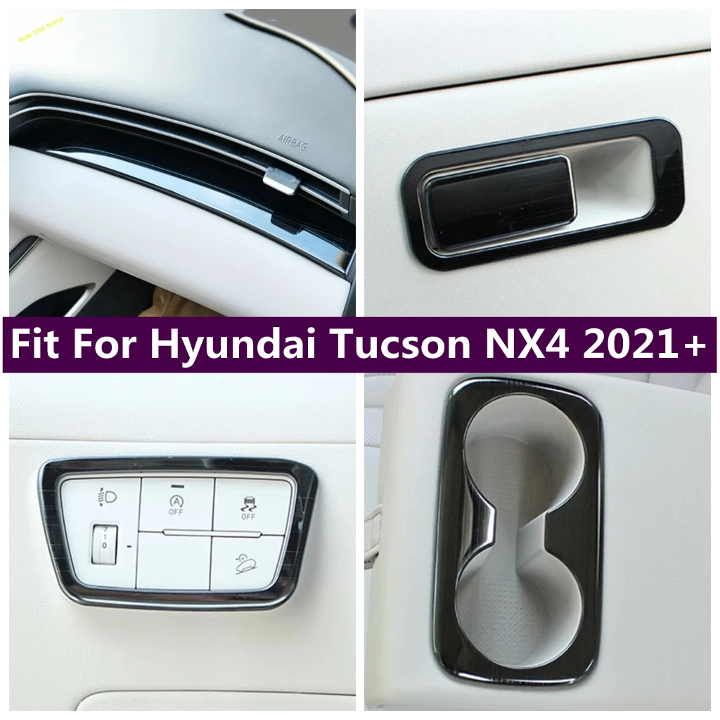

Water Cup Holder Head Light Lamp Switch Button Dashboard Instrument Panel Cover Trim Fit For Hyundai Tucson NX4 2021 - 2023