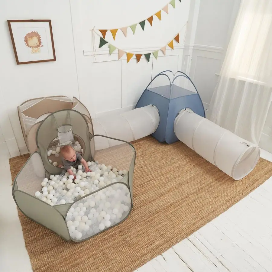 Kids Play Tent and Tunnel Toy Set for Toddlers Fun 5Piece Tent, Tunnel amp Ball Pit Set with Basketball Hoop A Great Gift for Ba