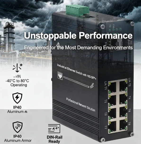 LNK-IMC208G 8 Port 10/100/1000T 802.3at  Mini Gigabit Power Ethernet Switch