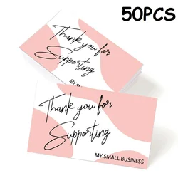 50PCS Thank You Cards Small Business Gift Cards Wedding Thank You Card HK02