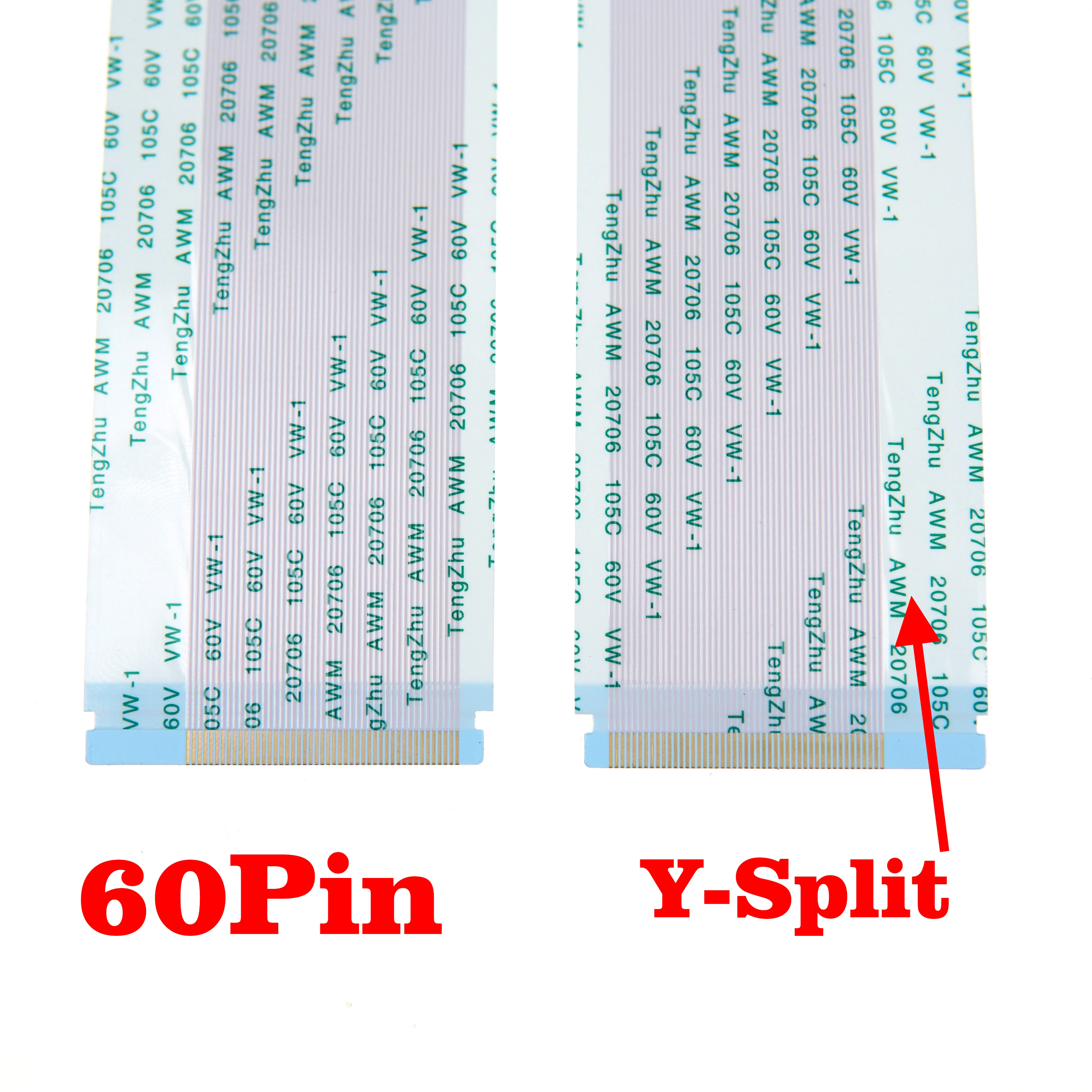 1pcs High Quality AWM 20706 105C 60V VW-1 60Pin 0.5mm 34mm Wide Y-cut FFC Ribbon Cable 100mm for LCD TV Repair