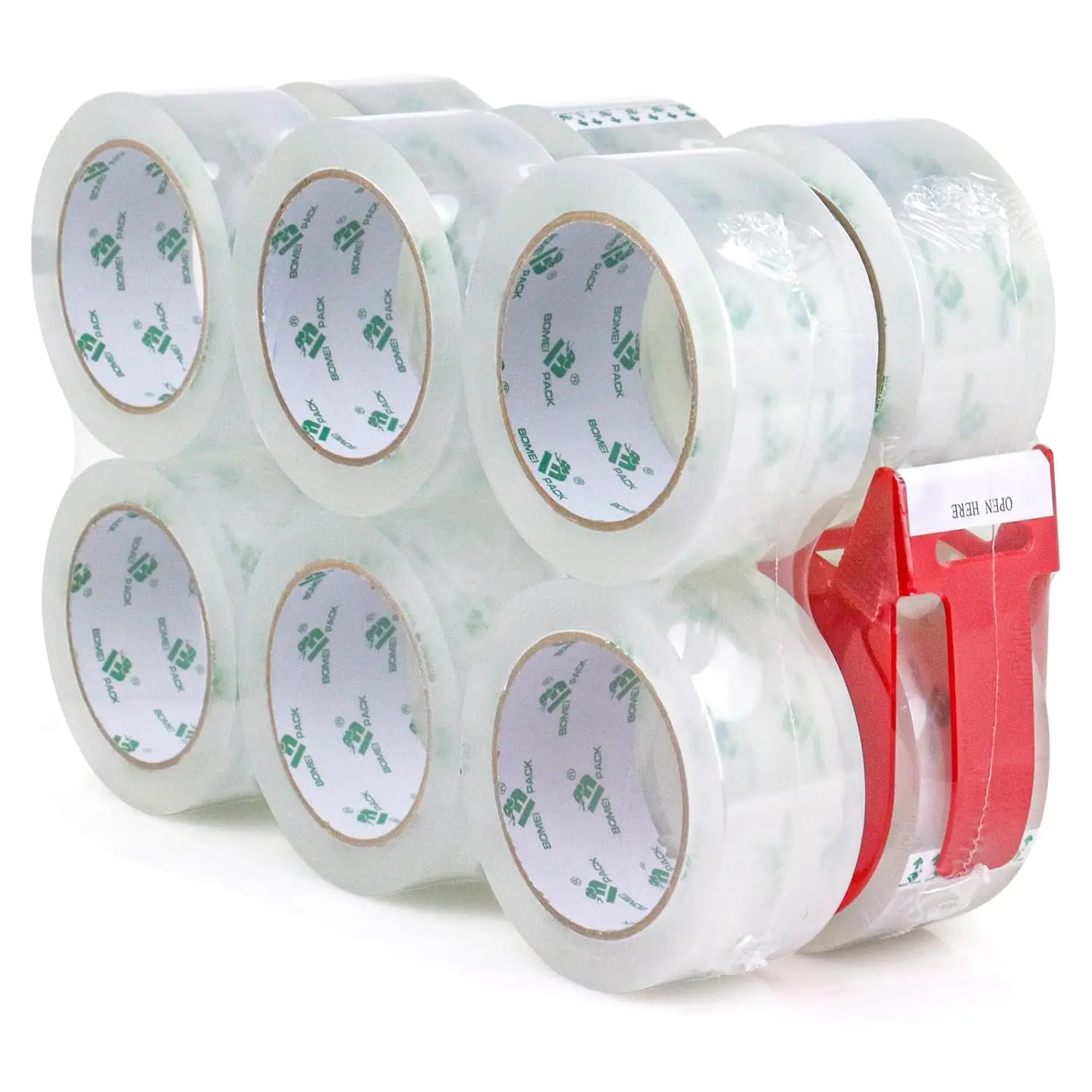 

Clear Packing Tape, 2.7Mil Thick Heavy Duty Packaging Tape 12Rolls Refills with 1 Dispenser for Box Sealing, Moving and