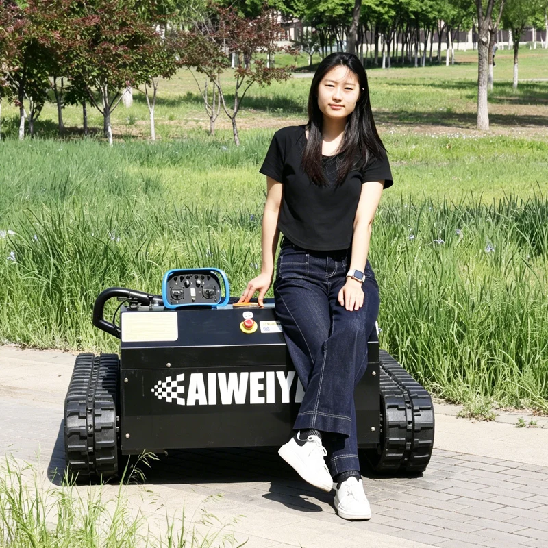 Customized Durable Self Propelled Lawn Mower Lawn Mower Robot For Secondary Forest Undergrowth Cleaning Forest Road Side Weed