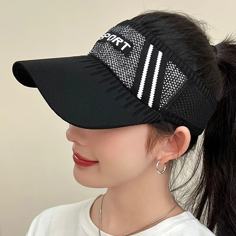 Outdoor Sport Sun Hat Caps Women Empty Top Hat Golf Tennis Hat Breathable Visor Baseball Cap Hiking Hat Cap for Women Men Summer