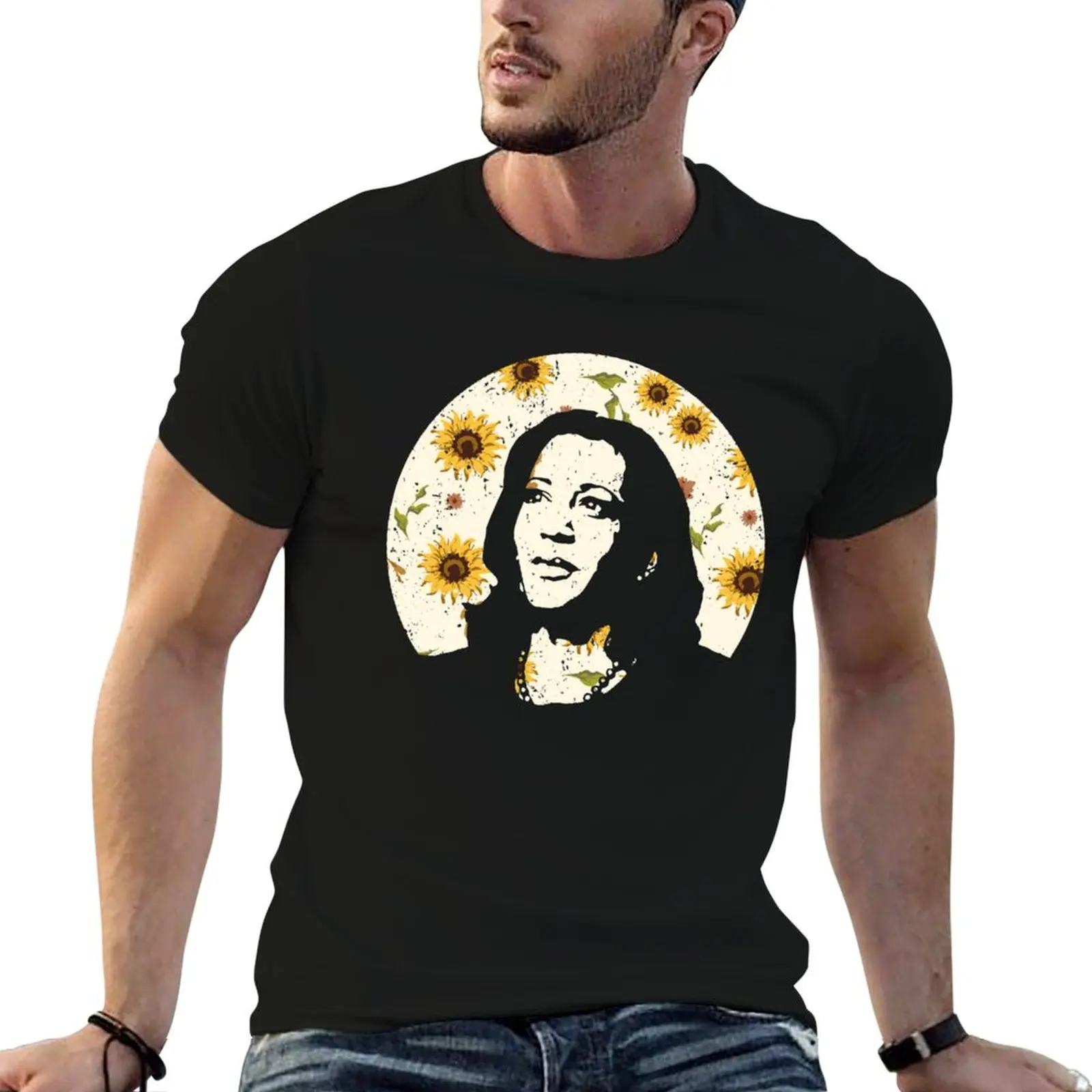 Kamala Harris Inauguration Day 2021 Sunflower T-Shirt man t shirt designer cotton tshirt 100% T-Shirt