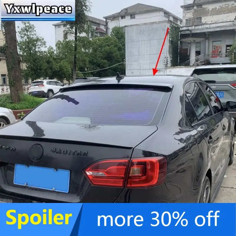 Dla Volkswagen VW Jetta Mk6 2012-2018 Wysokiej jakości niepomalowany kolor ABS Tylna szyba Spoiler dachowy Akcesoria do modyfikacji samochodu
