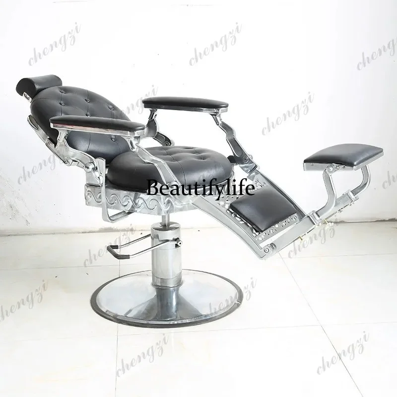 E182   Vintage King Style Barber Chair Cosmetic Tattoo Eyelashes Fashionable Barber Chair Mid-century Design Salon