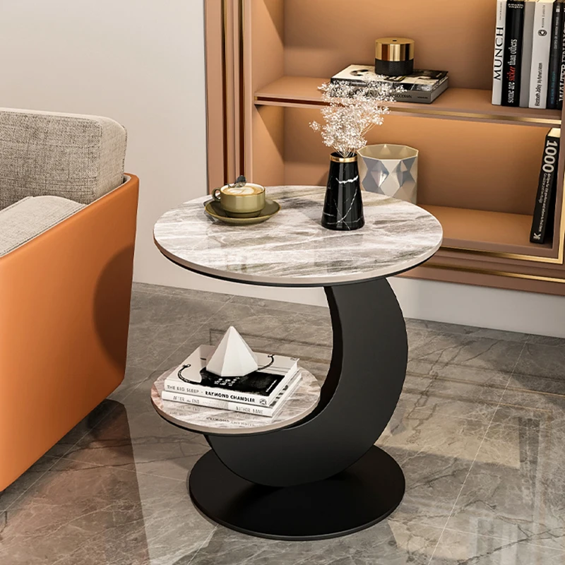 

Aesthetic Storage Coffee Tables Design Metal Round Balcony Modern Side Table Living Room Nordic Stoliki Do Kawy Nordic Furniture