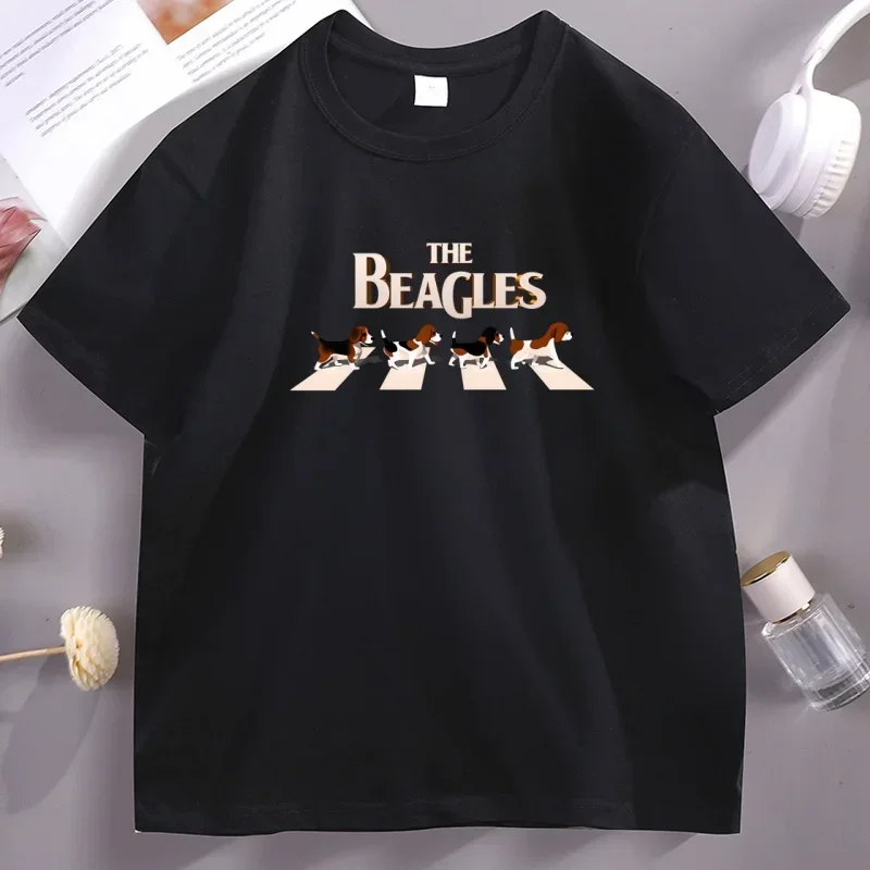 The Beagles T Shirt Beagle Mom T-Shirt Dog Lover Beagle Tee Funny Dog Mama Papa Tee Casual Cotton Short-sleeve O-neck Tees