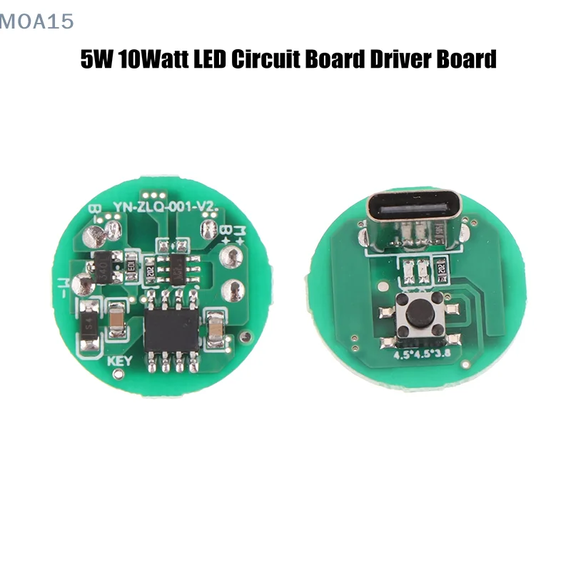 Placa de circuito LED de 5W y 10 vatios, módulo de carga tipo C, accesorios electrónicos DIY para linternas, ventiladores pequeños