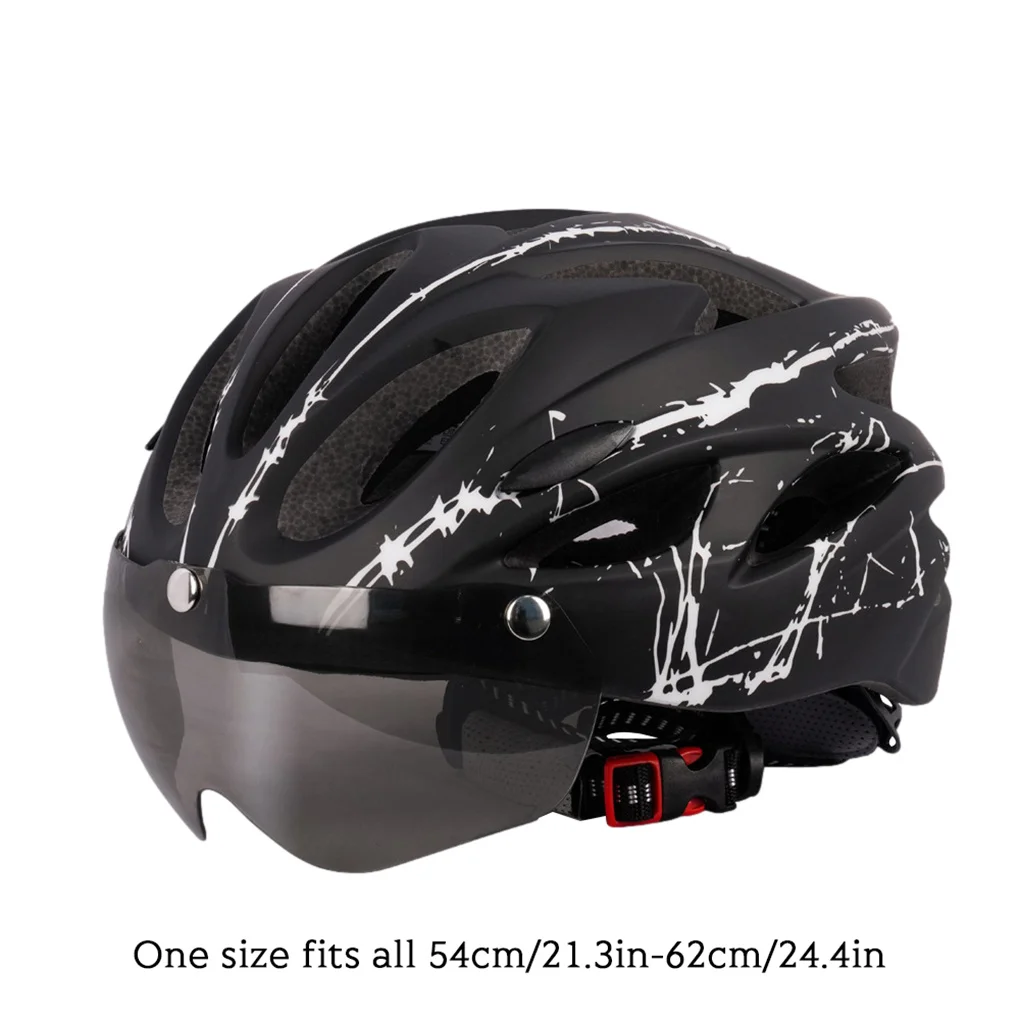 Motorcycle Helmet Outdoor Safety Head Cap Bike Plastic Hard Hat Mountain Bicycle Sunshield, Black Red