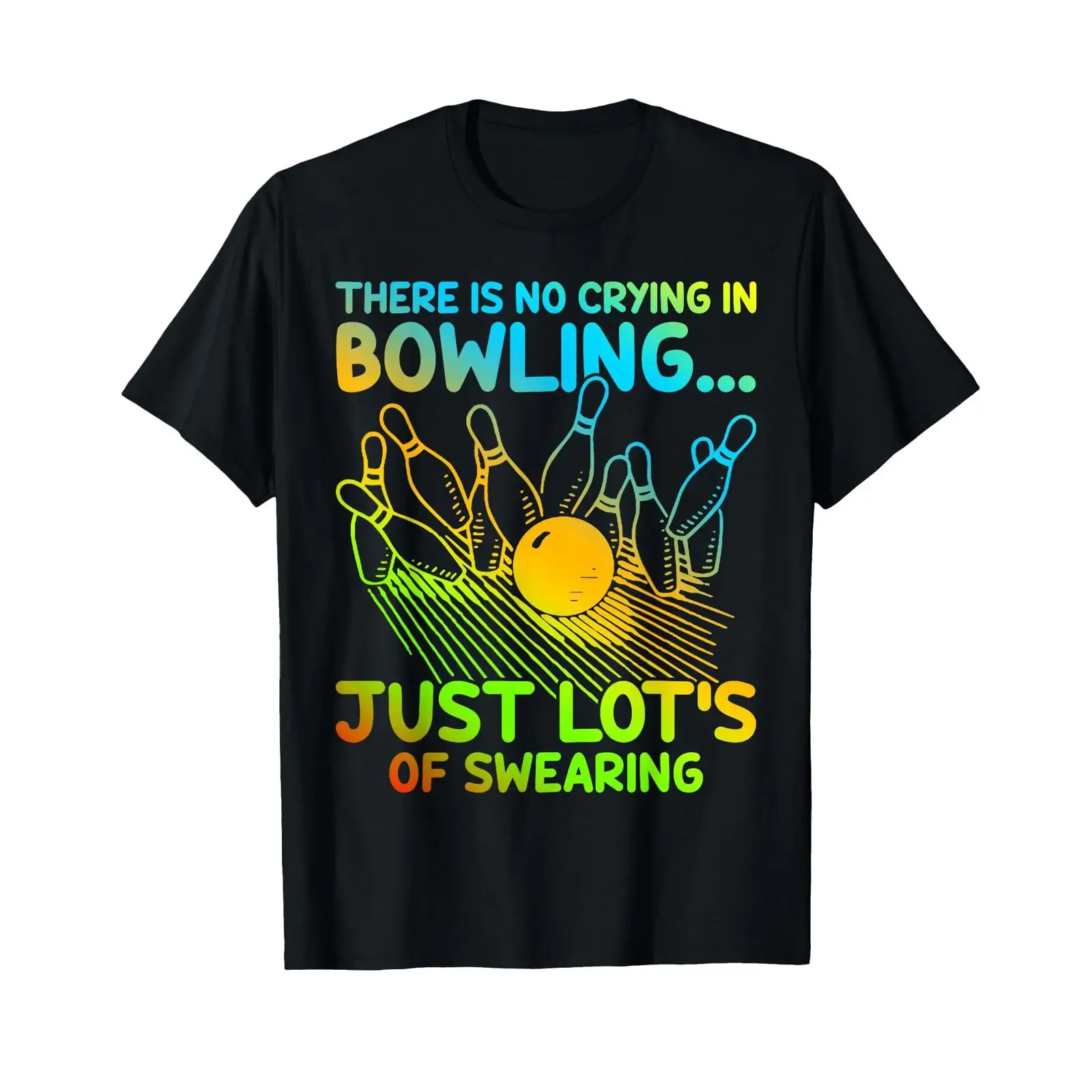 Christmas For Bowler There Is No Crying In Bowling T Shirt vintage Washed Breathable homme Soft Slightly Casual Stretched