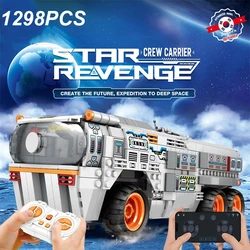 1298PCS Space Troop Carrier Building Blocks Aviation Series Remote Control Car Model Assembly Bricks Kids DIY Toys Holiday Gifts