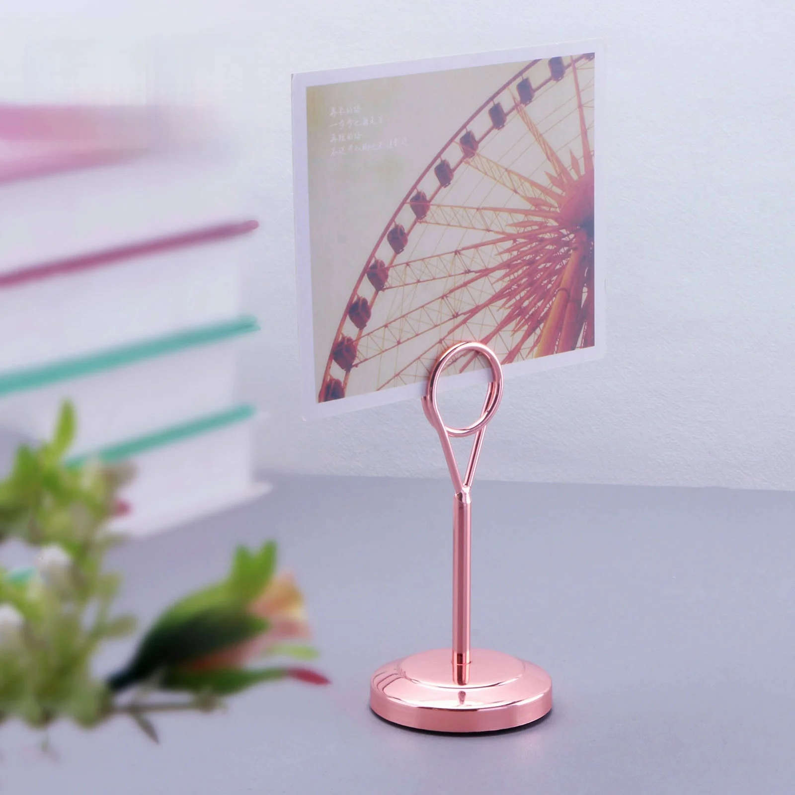 Stainless Steel Restaurant Menu Name Card Sign Holder Stand Wedding Photo Picture Paper Clip Table Number Place Card Holder