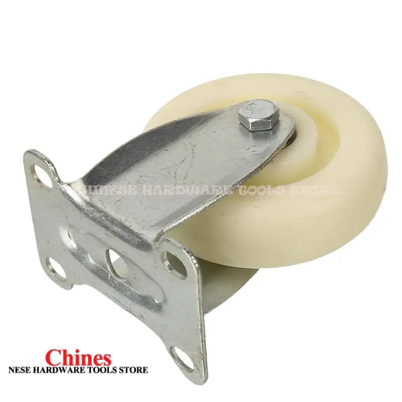 

4 Inch Universal Swivel Casters - White PP Nylon Dual Roller Wheel for Platform Trolley & Home Fixed/Swivel Furniture